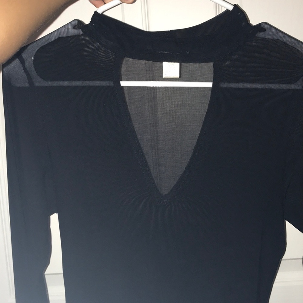 black mesh one piece